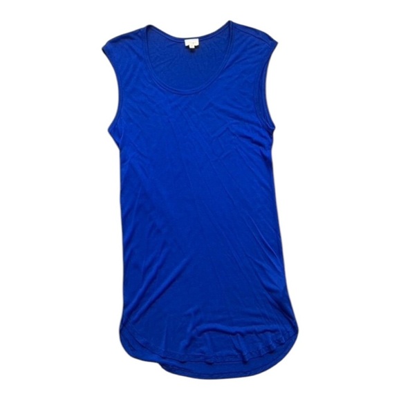 Aritzia Wilfred Free Shirt Dress Muscle Tee Sleeveless Cobalt Blue Size XXS - Picture 3 of 13